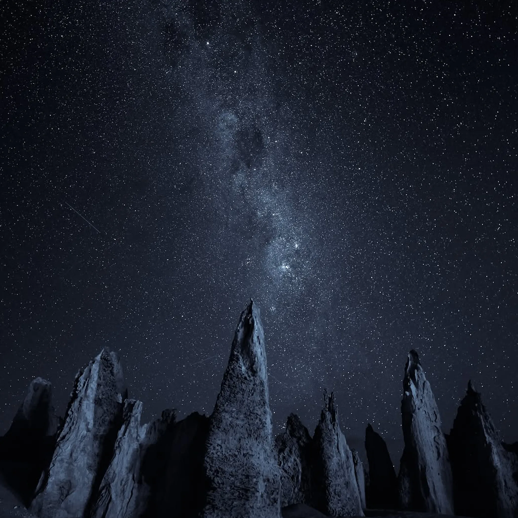pinnacles desert during stargazing
