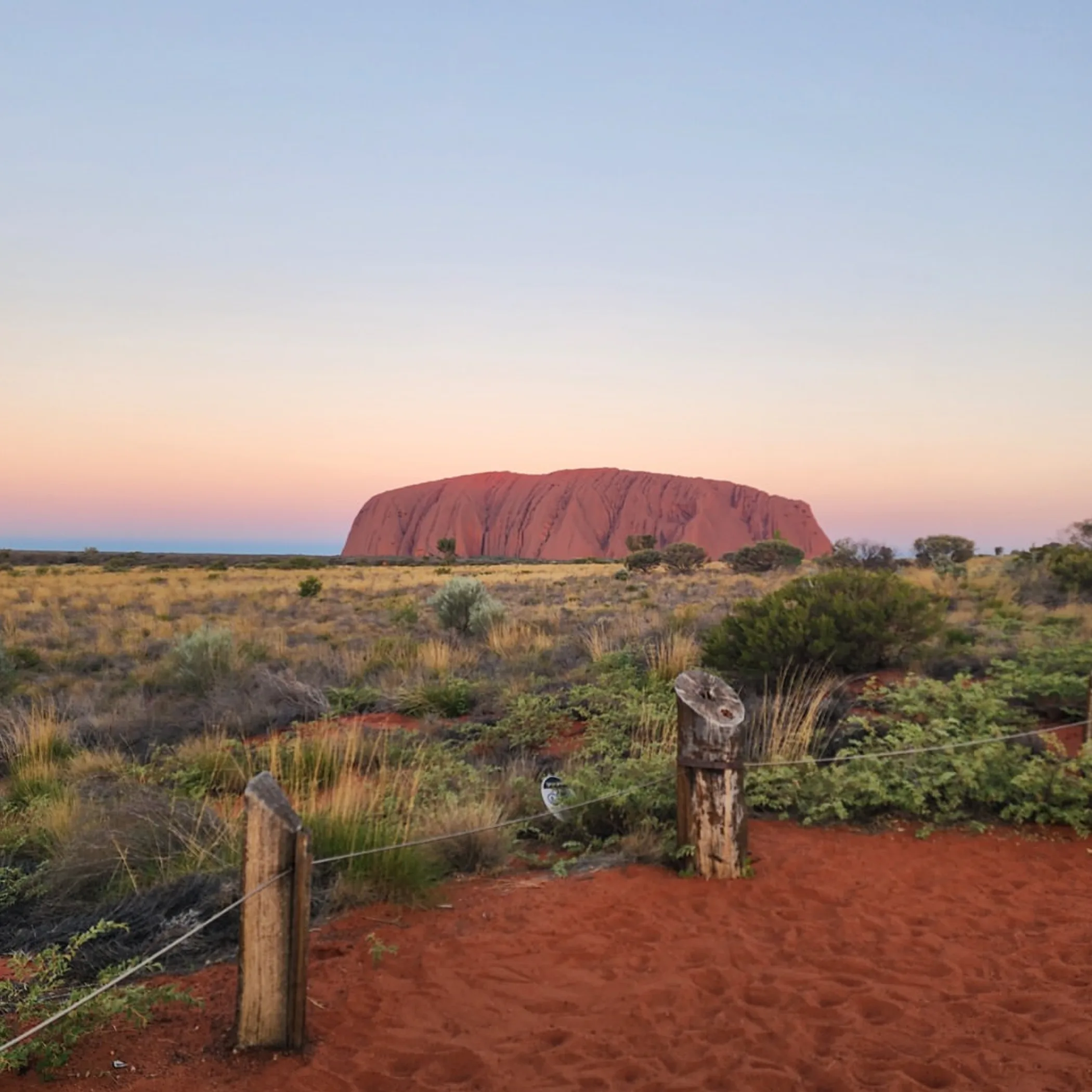 uluru and surrounding outback