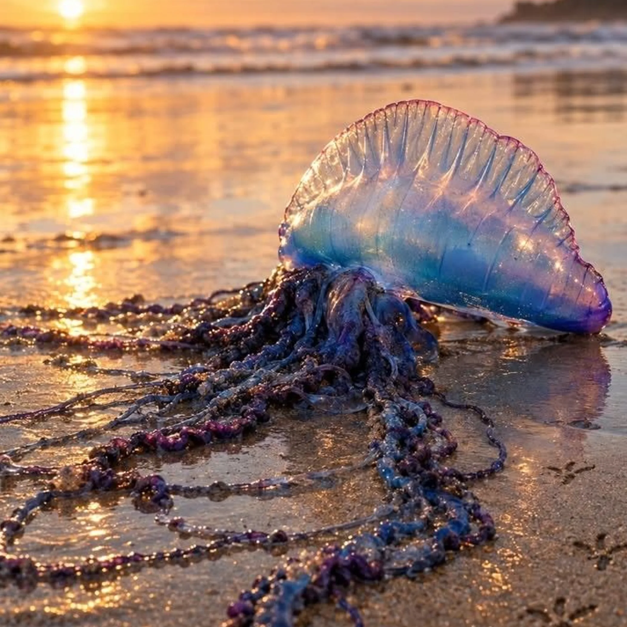 marine stinger at beach