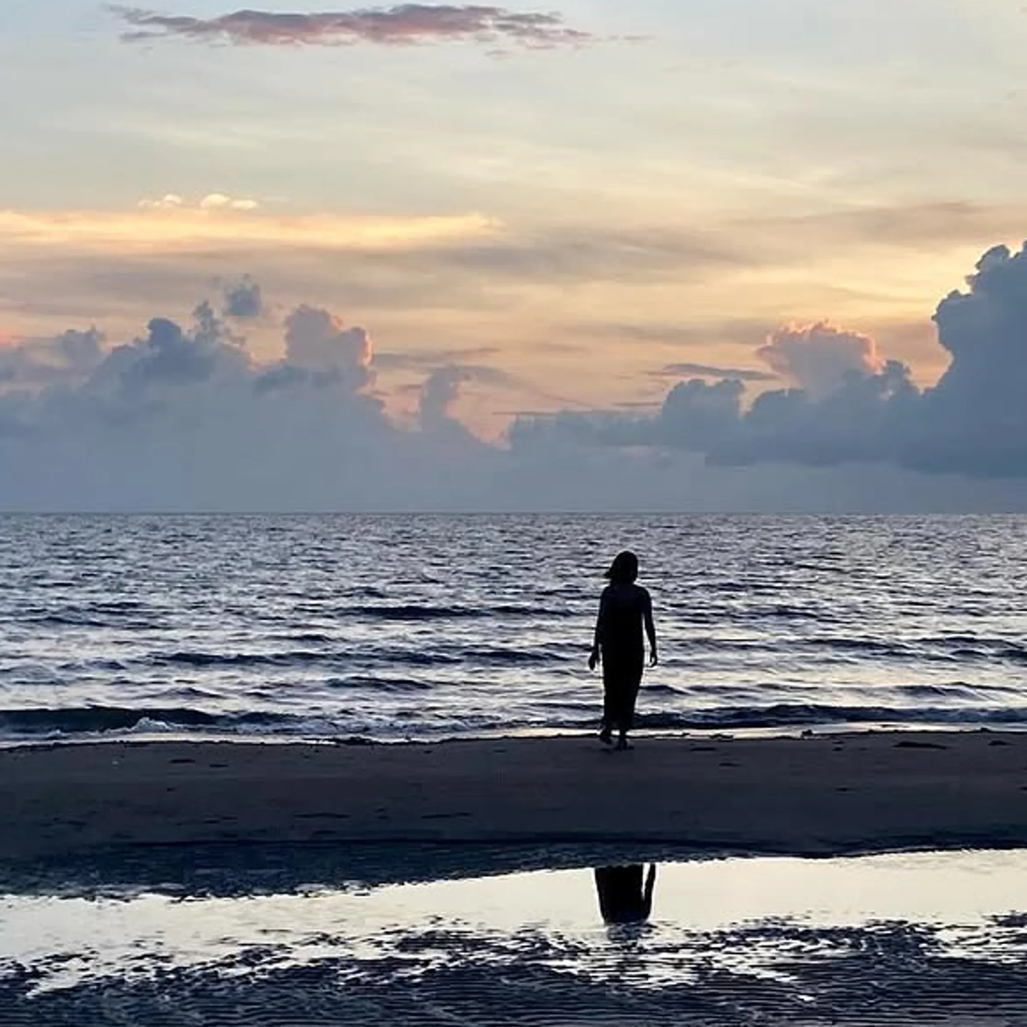photograph of a beach