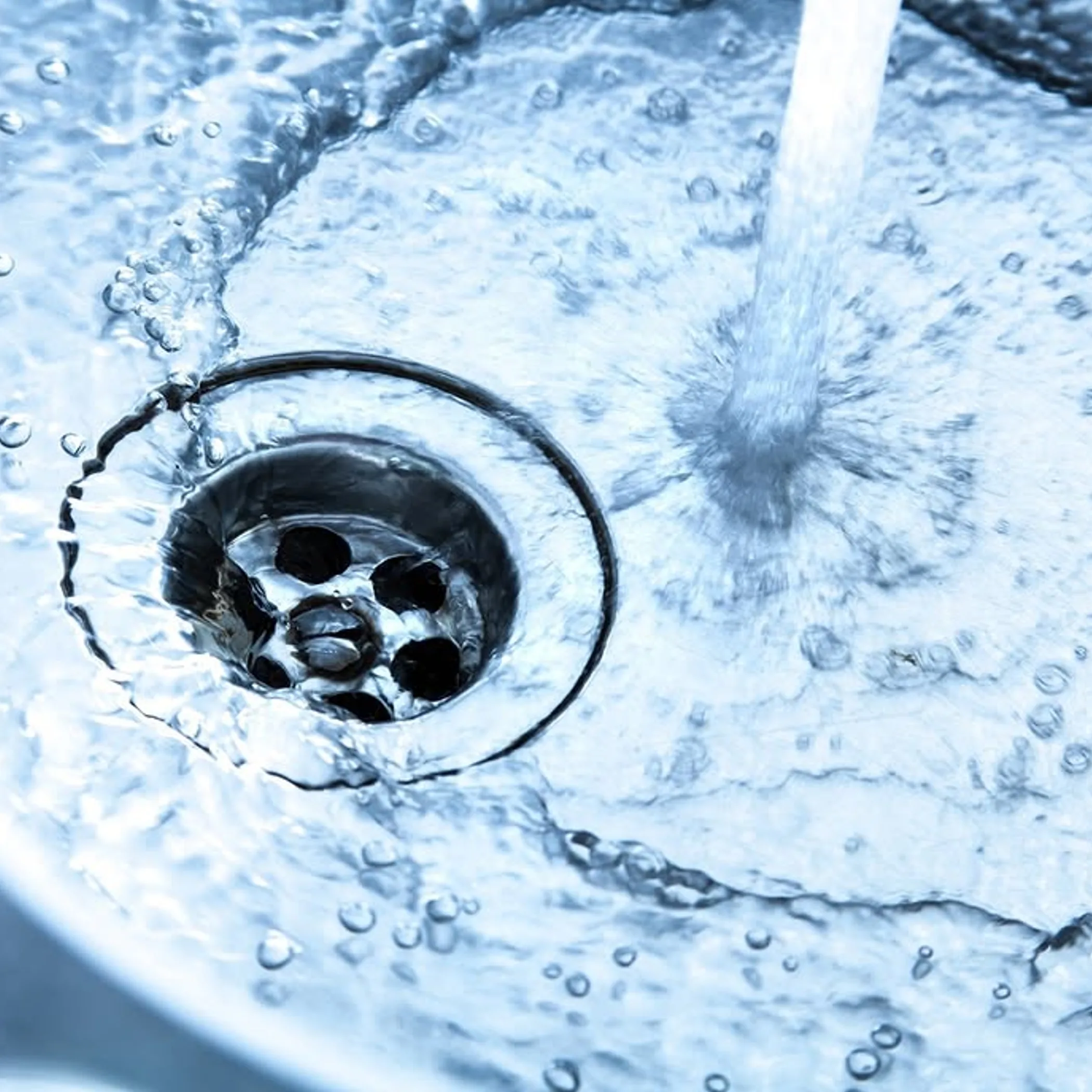 visible blockage in a drain